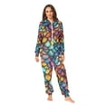 thumbnail image 2 of FORMRS Onesies Pajama for Adults Unisex Hoodie Winter Jumpsuit One Piece Sleepwear, Sizes S-2XL, Vibrant Dragon Scales Pattern, 2 of 7