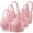 Pink, variant on Iugvhana 3 Pack Women's Front Closure Bras Wirefree Push-Up Bra Adjustable Straps Lift Breathable Comfortable Everyday Bra Underwear Mint Green L