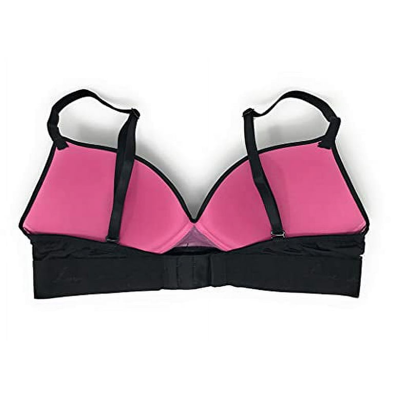Victoria's Secret Pink Wear Everywhere Wireless Push-Up Bra 36DD Black Solid