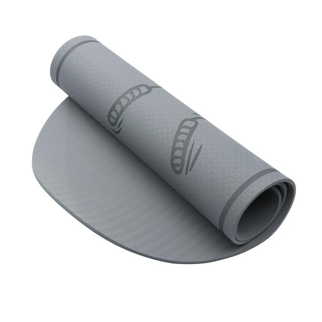 Almencla Non-Slip Indoor Rope Skipping Mat Shock Absorption Fitness Cushion Yoga Mats for Gray