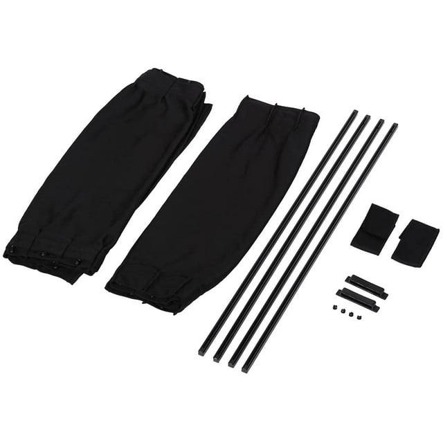 2Pcs 50S Protective Car Side Window Sun Shade Curtain Retractable Sunshade Visor Valance … (Black)