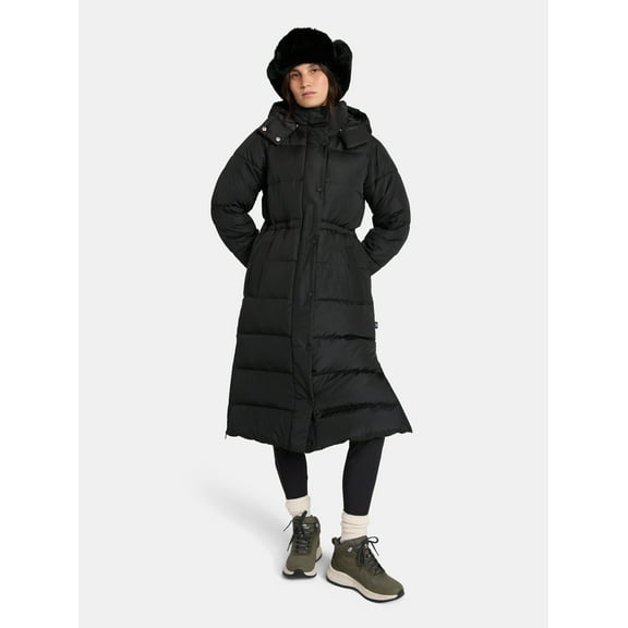Ozark Trail Women's and Women's Plus Ultra Long Puffer Coat, Size XS-2X