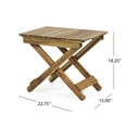 thumbnail image 4 of Gwendolyn Outdoor 2 Seater Acacia Wood Chat Set with Water Resistant Cushions, Dark Teal, Natural, 4 of 12