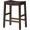 Brown, variant on Maven Lane Emerson Counter Stool in Weathered Grey Wood Finish with Ronan Stone Vegan Leather