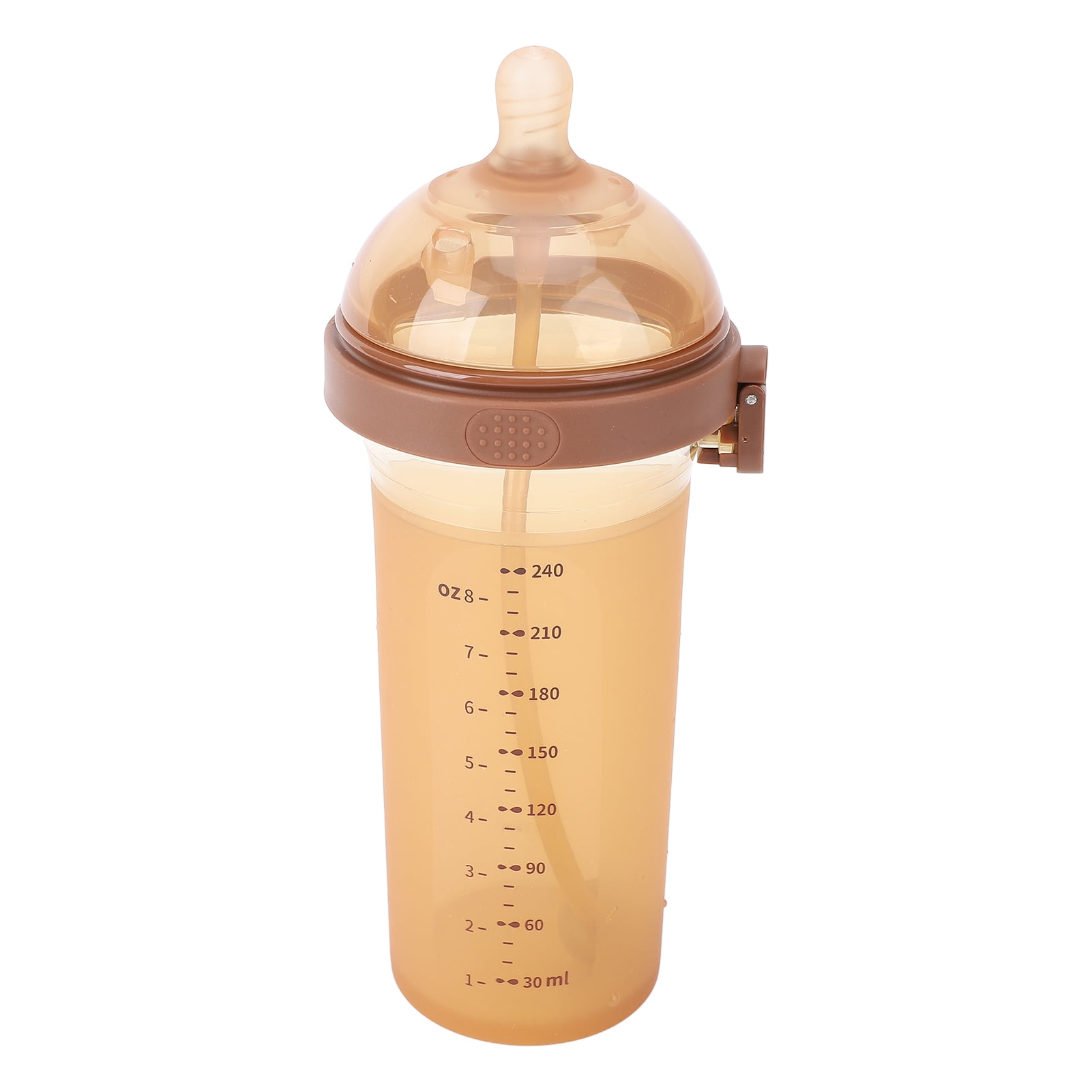 Suodoka Flip Cap Silicone Baby Bottle, Wide Mouth Anti-Colic Feeding Bottle, 240 ML / 8 oz