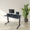 thumbnail image 3 of Stand Up Desk Store Crank Adjustable Two Tier Standing Desk with Heavy Duty Steel Frame (Black Frame/Black Top, 60" Wide), 3 of 6