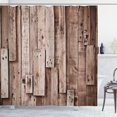 thumbnail image 1 of Ambesonne Wooden Print Shower Curtain, Vintage Barn Floor Art, 69"Wx84"L, Grey Brown, 1 of 3