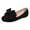 Black, variant on Bow Dressy Shoes for Women Ladies Bride Wedding Bowknot Fashion Casual Square Toe Low Heels Business Office Walking Flat Spring Fall Loafers Black Size 7.5