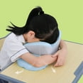 thumbnail image 3 of For Memory Foam Nap Pillow for Desk Soft Breathable Removable Cover Portable Airplane Tray Pillow for Office Travel Light Blue, 3 of 7