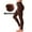 Brown, variant on Kuda Moda Women Winter Warm Fleece Lined Thick Brushed Full Length Leggings Thermal Legging Pants