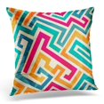 thumbnail image 1 of BOSDECO Green Retro Colored Lines with Grunge Effect Yellow Color Pillowcase Pillow Cover Cushion Case 18x18 inch, 1 of 1