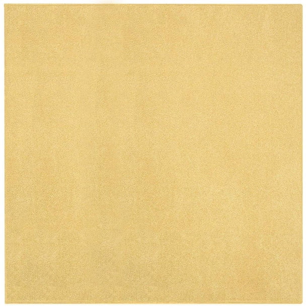 Color World Collection Way Solid Color Area Rugs Yellow 14 X14 Square Walmart Com Walmart Com