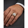 thumbnail image 2 of Beautlace Mens Gold Plated Ring with 5A Cubic Zirconia,Hip Hop Statement Ring for Men,Iced Out Square CZ Ring,Gold Plated Fashion Simulated Diamond Ring for Husband Boyfriend Dad-Size 10, 2 of 7