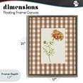 thumbnail image 4 of Stupell Industries Farmhouse Plaid Marigold Flower Brown Floating Frame Canvas Art, 17 x 21, by Lisa Wehmeyer, 4 of 8