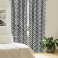 thumbnail image 2 of Ambesonne Damask Curtains, Old Blossom with Curves, Pair of 28"x63", Black White, 2 of 5