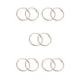 thumbnail image 3 of Qarigey 1 par de suministros de joyería, pendientes de aro grande de oro rosa para mujer, círculo liso con orificio para la oreja, decoración para 5 cm sin agujero 5piezas Qarigey CBP219631, 3 of 4
