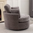 thumbnail image 6 of Aukfa Swivel Accent Chair, 42" Oversized Barrel Chair Read Chair for Living Room, Chenille, Gray, 6 of 15