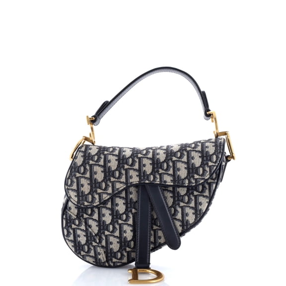 Pre-Owned Saddle Handbag Oblique Canvas Mini By Rebag