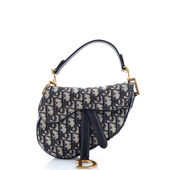Pre-Owned Saddle Handbag Oblique Canvas Mini By Rebag