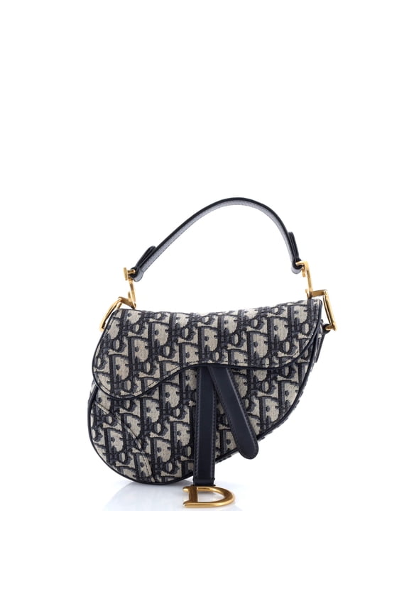 Pre-Owned Saddle Handbag Oblique Canvas Mini By Rebag