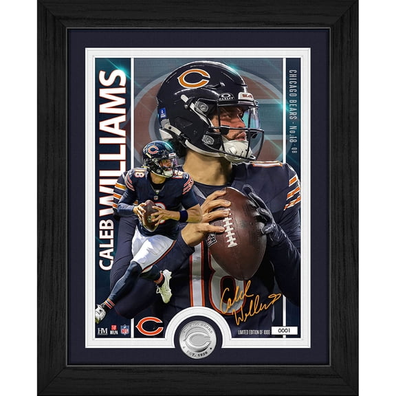 Highland Mint Caleb Williams Chicago Bears 13" x 16" Silver Coin Photo Mint