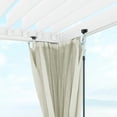 thumbnail image 5 of Barara King Gazebo, Outdoor Canopy Shelter Pergola,12' x 19' Pergola with Adjustable Louvered, Outdoor Pergola with Curtains and Netting, Cream White, 5 of 10