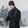 thumbnail image 2 of Ensemble Chaud en Laine d'Hiver Bonnet Tricoté Foulard Gants Combo pour Cyclisme en Plein Air Ski Randonnée Temps Froid, 2 of 4