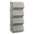 thumbnail image 1 of Gymax Ensemble de 4 Grands Cubes Empilables avec Organiseurs de Rangement, 1 of 10
