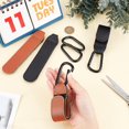 thumbnail image 3 of 4 Pack Stroller Hooks Clip for Hanging Bags Portable Secure Hold Stroller Hooks Multipurpose Leather Mommy Stroller Clips for Hanging Diaper Bags, 3 of 7