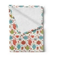 thumbnail image 2 of Tea Party Soft Flannel Fleece Blanket, Colorful Tea Party Illustration with Pots Cups Spoons on Colorful Dotted Pattern, Cozy Plush for Indoor and Outdoor Use, 50" x 70", Multicolor, by Ambesonne, 2 of 5