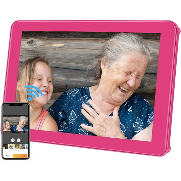 Digital Picture Frame 10 Inch Wifi Electronic Photo Frame HD IPS Touch Screen Auto-Rotate Play Photo Music Video Calendar 12 Languages Function