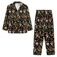 thumbnail image 6 of FOR U DESIGNS Flower Hummingbird Pajama Sets for Women 2 Piece Button Up Long Sleeve Button Pajamas Tops for Women Size XS Womens Nightwear Sets Button Front Sleepwear, 6 of 7