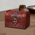 thumbnail image 4 of Segolike Decorative Storage Box,Wooden Jewelry Box Organizer Trinket Box Hinged Treasure Chest for Hair Clips Pendants Earrings Brooch Red, 4 of 7