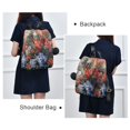 thumbnail image 4 of FORMRS Women's Travel Backpack Purse Anti-Theft Hidden Pockets Casual Shoulder Bag, Red Vibrant Flowers, 4 of 7