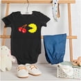 thumbnail image 3 of PACMAN Arcade Game Pixelated Cherry Romper Boys or Girls Infant Baby Brisco Brands NB, 3 of 6