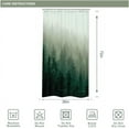 thumbnail image 4 of Small Stall Shower Curtain for Bathroom Decor 36Wx72H Narrow Half Rv NatureGreen Mens Misty Tree Mountain Foggy Woodland Art Printed Fabric Polyester Waterproof 7 Pack Plastic Hooks, 4 of 6
