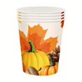 thumbnail image 4 of WHEANG Fall Pumpkin Maple Disposable Tableware Set With Plates Cups Napkins Cutlery | Thanksgiving Theme Decorations For Autumn Dinner, 4 of 6