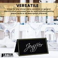 thumbnail image 5 of 100 Pack Gold Metallic Border Place Cards, 2 x 3.5 in, Folded Table Tent Cards for Weddings, Dinner Parties, Buffet Banquets, by Better Office Products (Black), 5 of 5