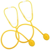 PTOOTP Kids Pretend Play Medical Toy Stethoscope Set, Non-Medical, Yellow Plastic, 2 Pieces, 76x0.39in