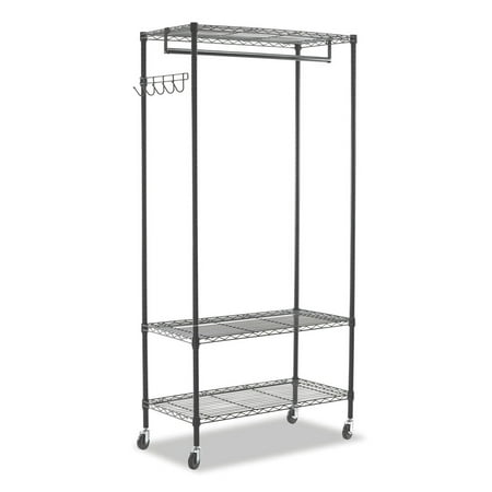 

Alera ALEGR363618BL 30 Garments Wire Shelving Garment Rack - Black