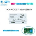 thumbnail image 1 of WiFi Smart Switch DIY Timer 1CH 7-32V RF433 2.4G WiFi Home Automation Module for Home, 1 of 8