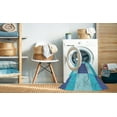 thumbnail image 2 of Ahgly Company Machine Washable Indoor Square Transitional Blue Area Rugs, 7' Square, 2 of 7