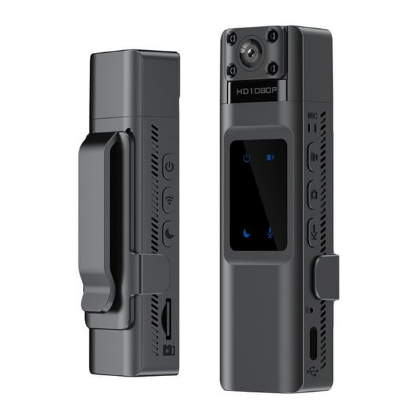 Pisexur - Grabadora de audio y video con WIFI para hombres, visión nocturna infrarroja, HD 1080P, video circular, compatible con 128 GB, cámara portátil con clip trasero magnético, ideal para deporte