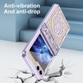 thumbnail image 6 of Allytechgroup Galaxy Z Flip5 Case, Hinge Protection Shockproof PC Back Cover Ani-Scratch Luxury Bumper Phone Case for Samsung Galaxy Z Flip 5, Purple, 6 of 7