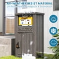 thumbnail image 2 of Nihsuao Package Delivery Box Outdoor with Lockable Secure, Waterproof & UV-Resistant, Anti-Theft Parcel, Large Double Wall Resin Outdoor Deck Box for Porches, Patios, Curbside, Gray, 2 of 7