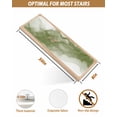 thumbnail image 4 of Sage Green Marble Stair Treads for Wooden Steps Indoor Runner Rug Carpet, Modern Ombre Abstract Ink Painting Art 4 Pieces Peel and Stick Staircase Step Treads Covers Washable Throw Door Mats, 30"x8", 4 of 6
