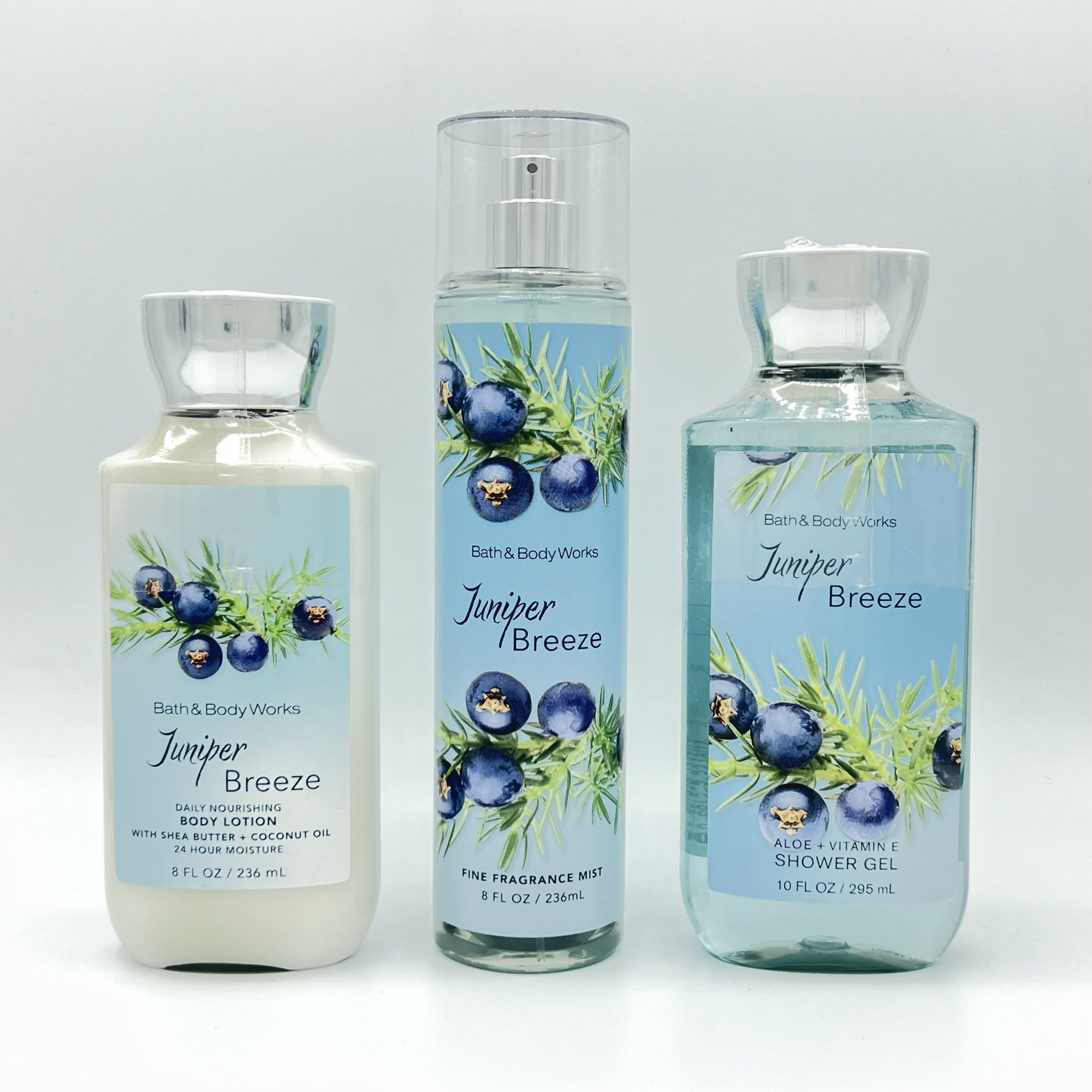 Bath & Body Works Juniper Breeze Body Lotion, Fine Fragrance Mist and