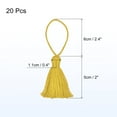 thumbnail image 2 of Uxcell 20 pack Bookmark Tassels 4.3 inch Hanging Loop Small Tassels Soft Mini Tassels, Light Yellow, 2 of 7