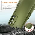 thumbnail image 3 of Handy Belt Clip Holster Kickstand Phone Case For Samsung Galaxy A35 5G with Built-in Camera Lens Protector (Tempered Glass), Impact Resist Shockproof Heavy Duty Protective Defender Cover (Army Green), 3 of 7
