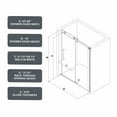 thumbnail image 7 of JERFIT Brushed Gold Frameless Sliding Shower Door with Soft Close, 304 Stainless Steel Pulleys, Nano Easy-Clean & Anti-Explosion Film for Bathroom, 7 of 7